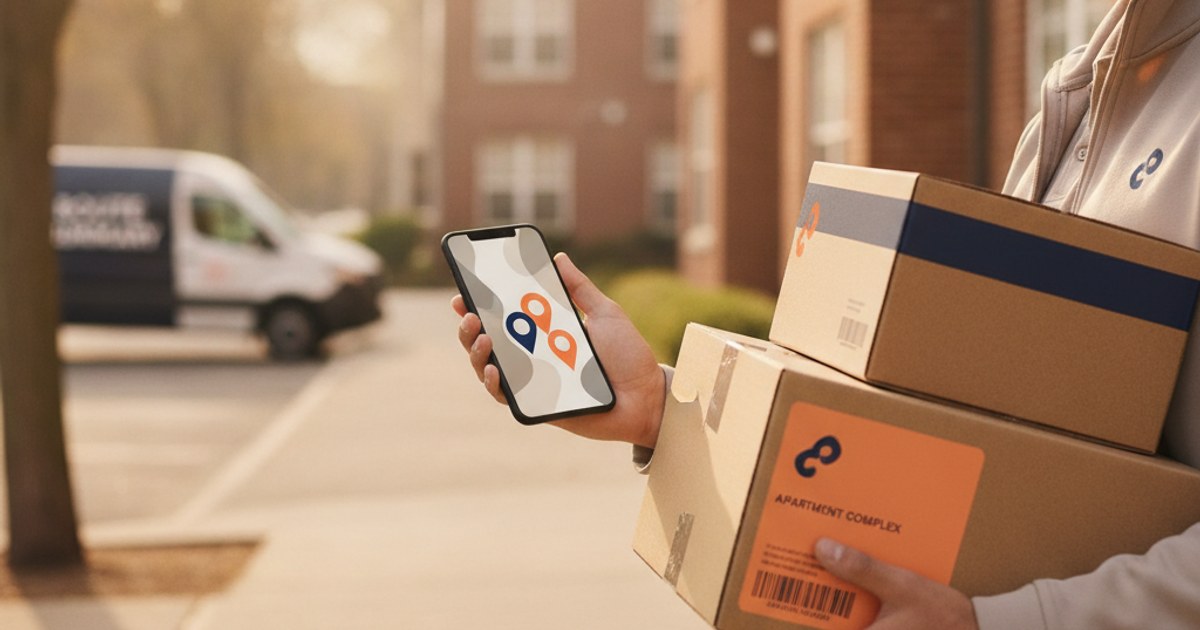 Repartidor revisando en su celular dos guias con la misma direccion para consolidarlas en un solo viaje